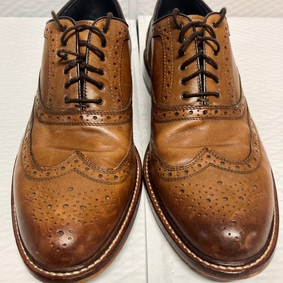 Aston Grey Boyle Wingtip Oxford - Tan Leather